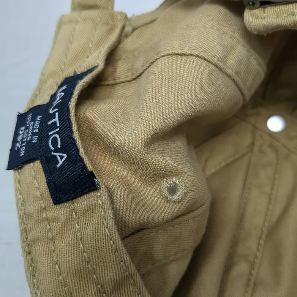 Nautica Baseball Cap Beige One Size Slideback Embroidered Cotton Logo Hat